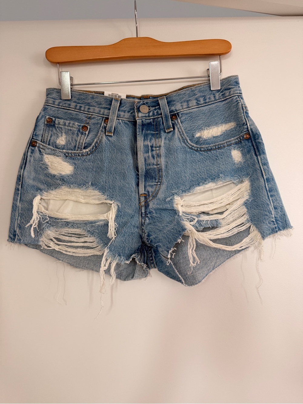 Levi’s Light Blue 501 Denim Women's High-Rise Shorts